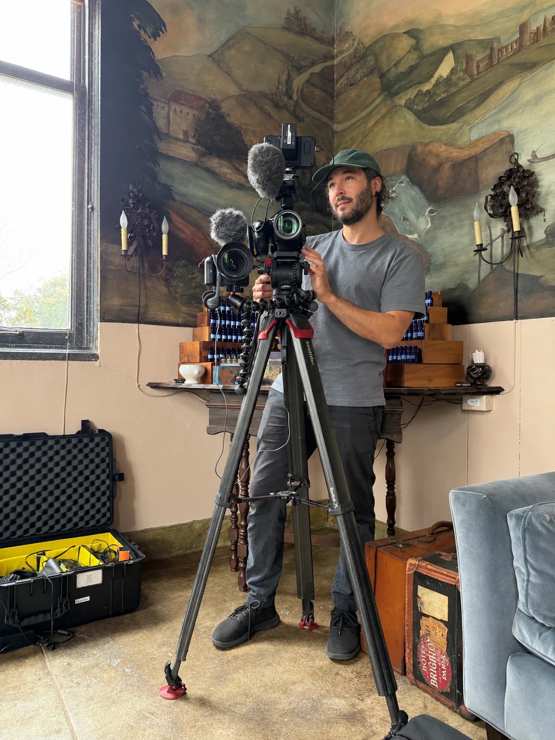 Andrew Tomayko behind the camera on a shoot